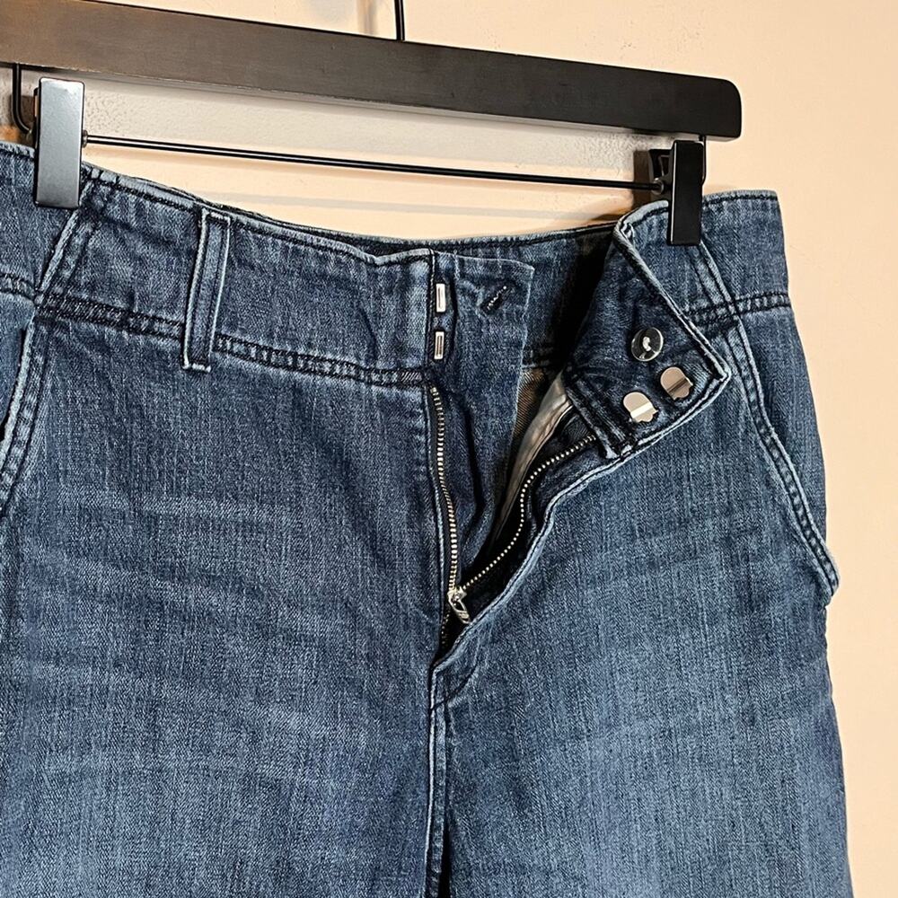 ANTHROPOLOGIE Pilcro High Waisted Wide Leg Jeans Dark Wash Size 28 - Picture 4 of 6